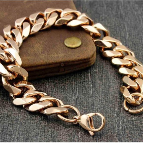 Cuban Link Bracelet, Curb Link Bracelet, Link - Picture 2 of 3